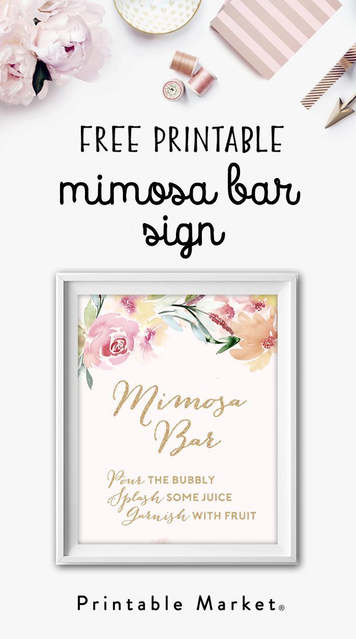 Find The Perfect Printable - Printable Market intended for Free Printable Mimosa Bar Sign Template Free