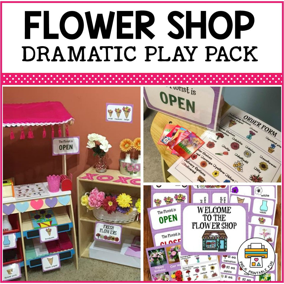 Flower Shop Preschool Dramatic Play - Pre-K Printable Fun throughout Flower Shop Dramatic Play Free Printables