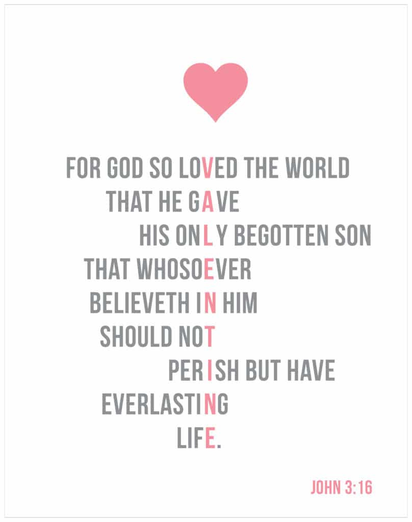 For God So Loved The World - Raising Lemons with For God So Loved the World Valentine Free Printable