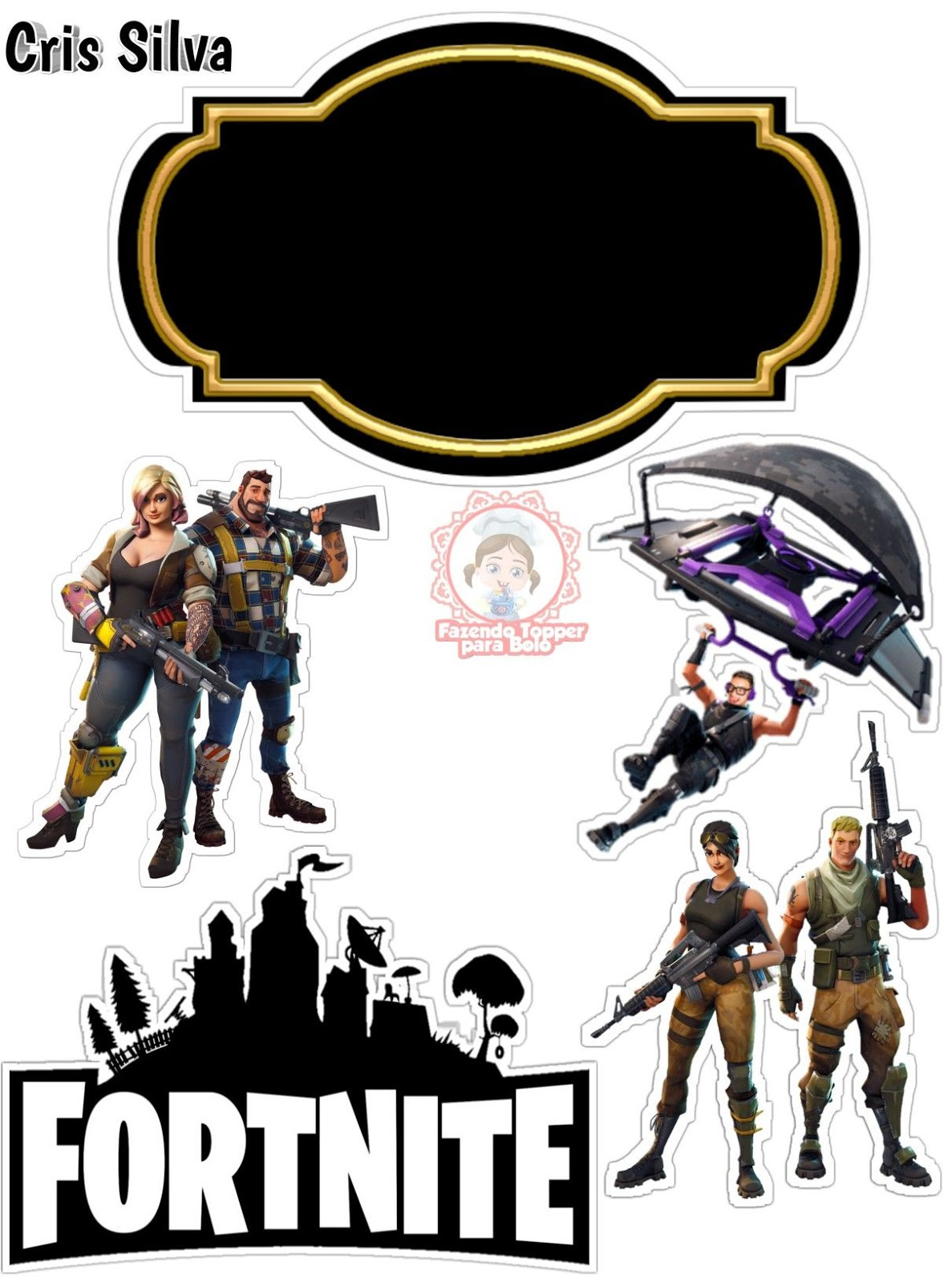 Fortnite Party: Free Printable Cake Toppers. - Oh My Fiesta! For Geeks within Clipart Free Printable Fortnite Cake Topper Printable