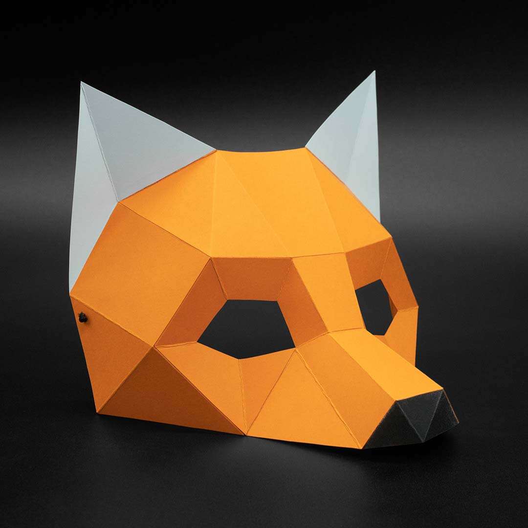 Fox Eye Mask pertaining to Free Printable 3D Fox Mask Template