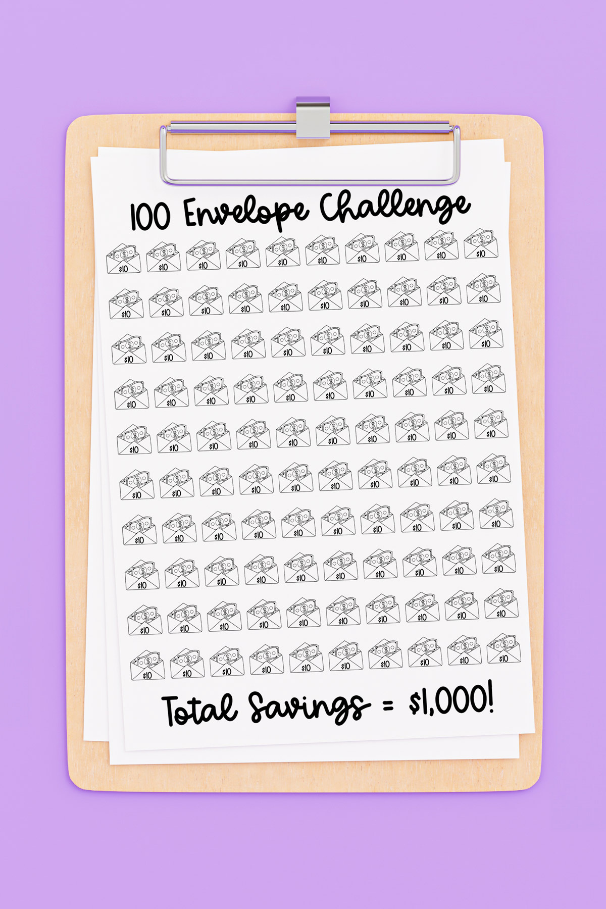 Free 100 Envelope Challenge Printable Chart To Save Money intended for Free Printable 100 Envelope Challenge