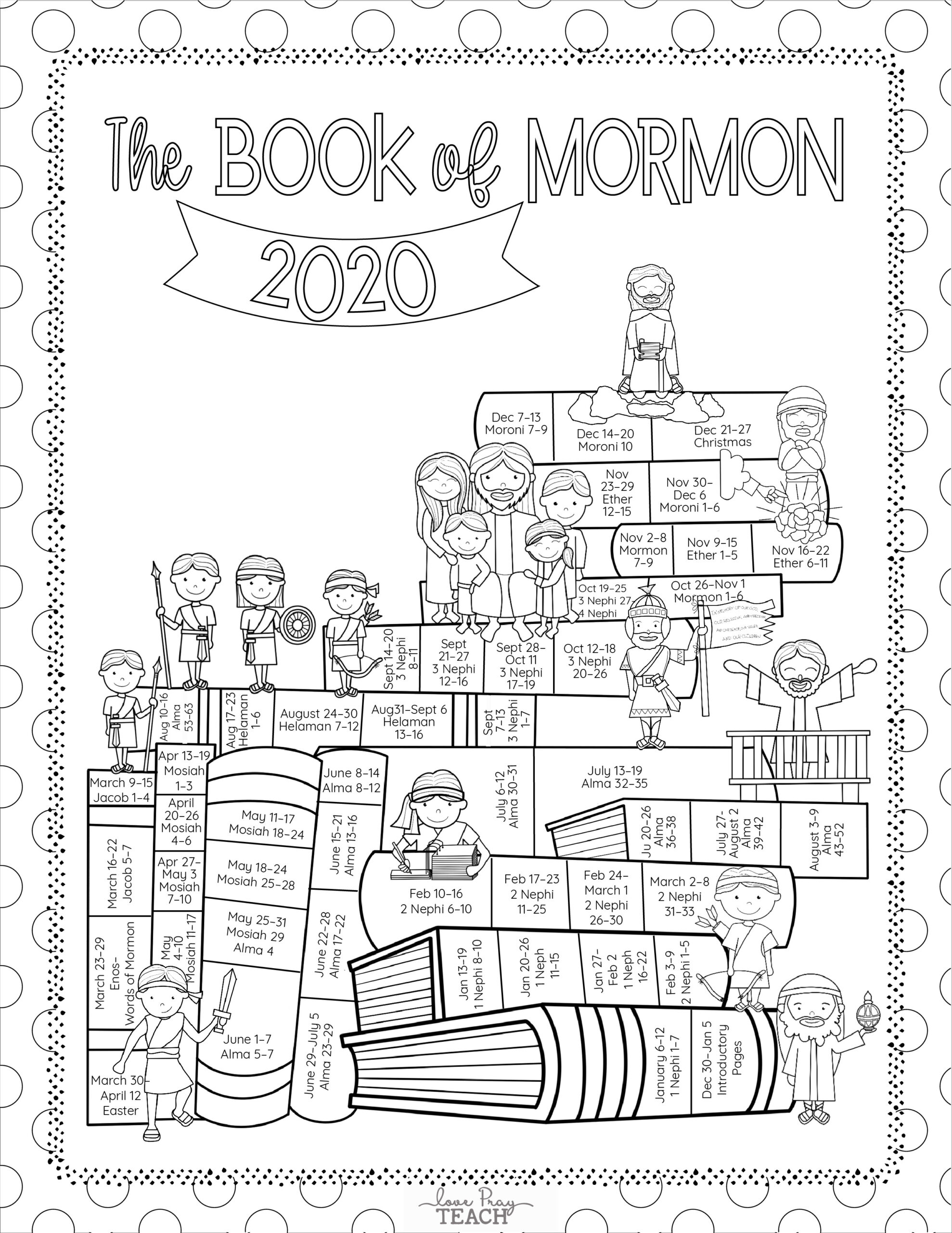 Free! 2020 Come, Follow Me Book Of Mormon Reading Chart! inside Book of Mormon Reading Chart Free Printable