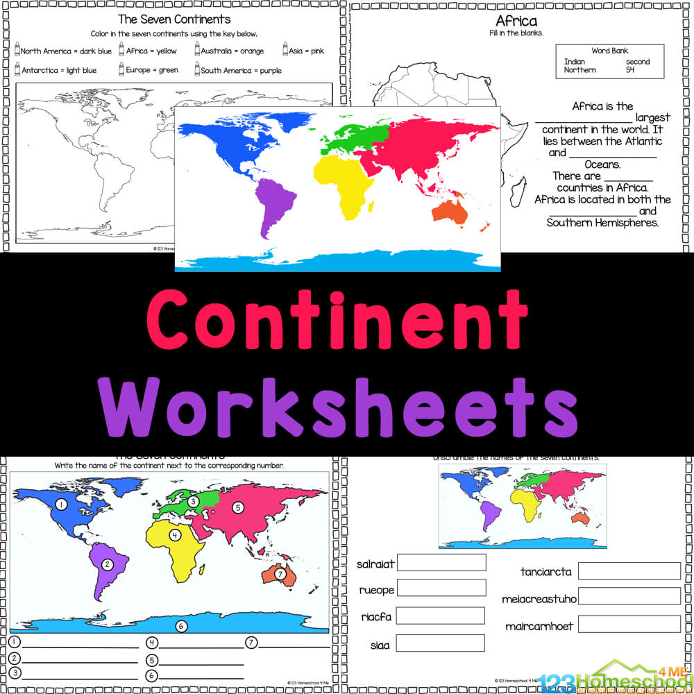 Free 7 Continents And Oceans Worksheet regarding Free Printable Continents and Oceans Worksheet