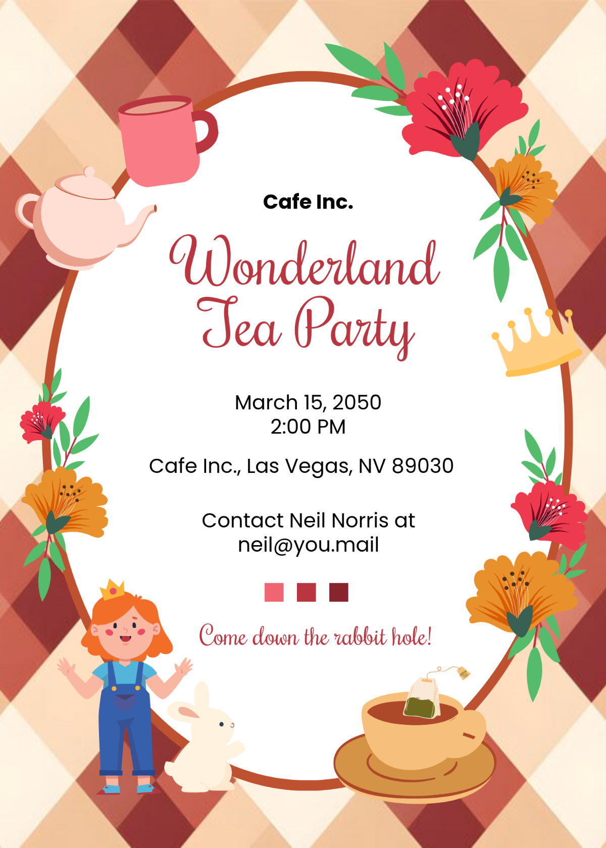 Free Alice In Wonderland Tea Party Invitation Template - Edit for Templates Free Printable Free Downloadable Alice In Wonderland Invitations