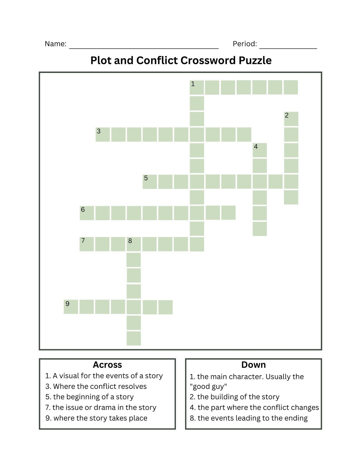 Free And Customizable Crossword Puzzle Templates - Worksheets Library in Free Crossword Creator Printable