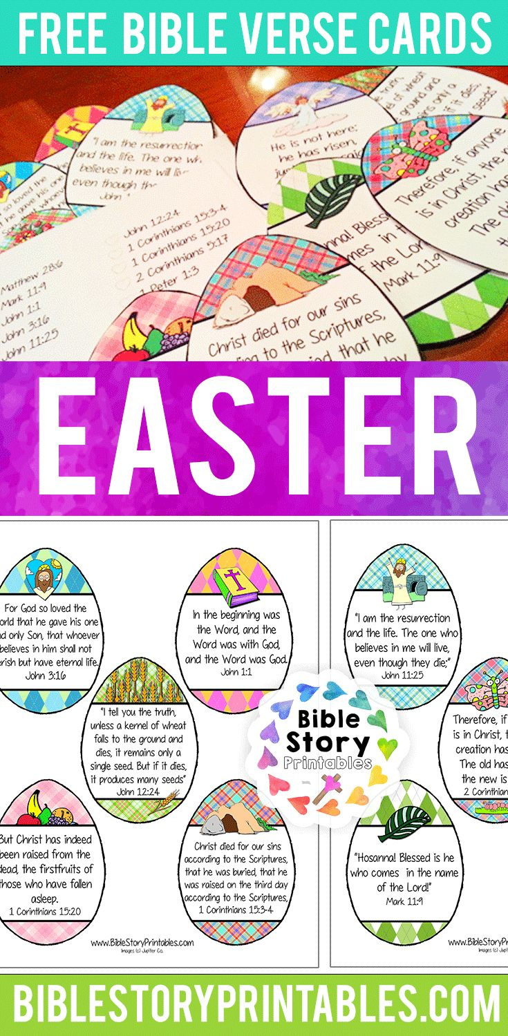 Free Bible Verse Cards For Easter pertaining to Free Printable Easter Bible Verses