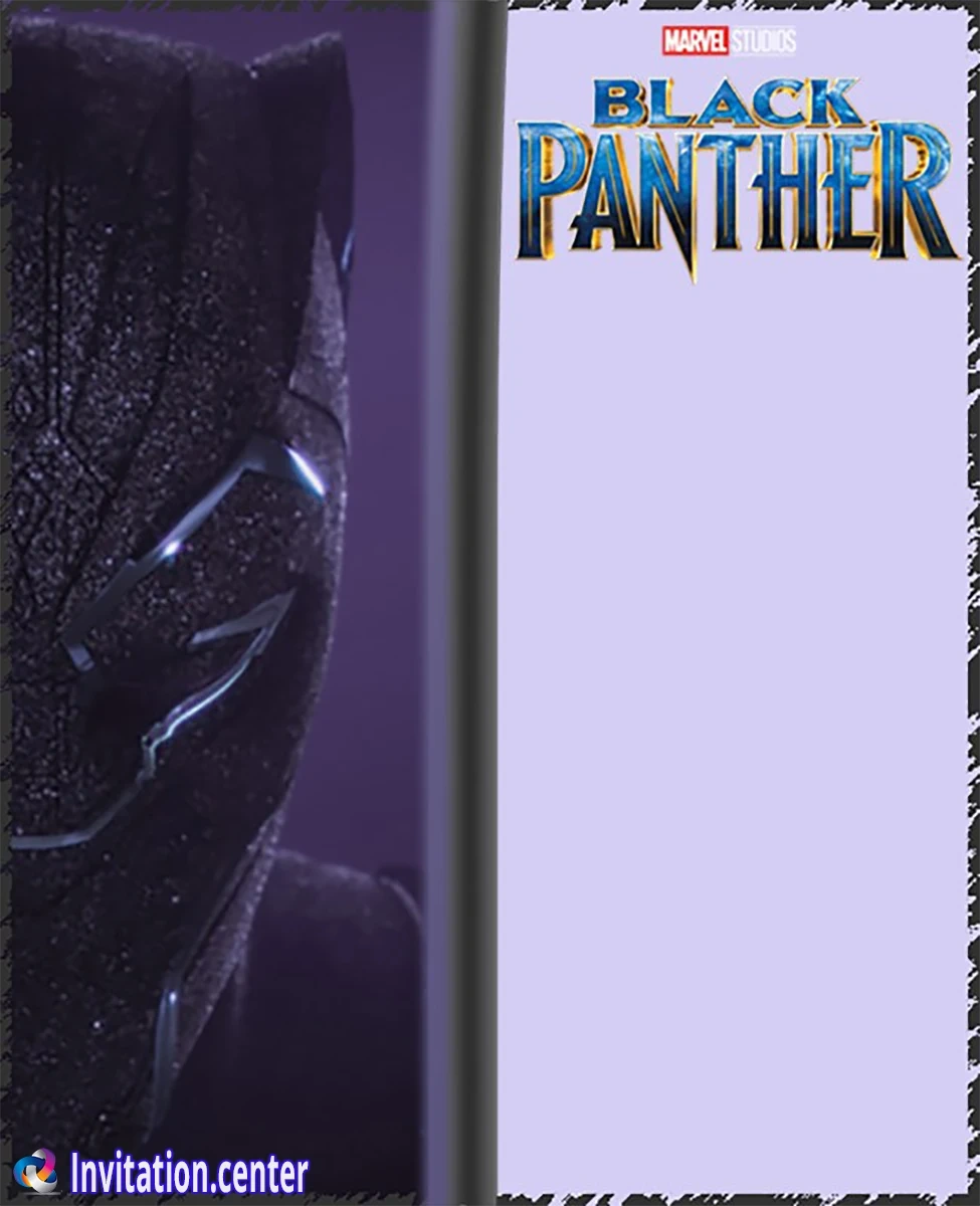 Free Black Panther Invitation Templates For Your Next Event inside Free Printable Black Panther Invitations