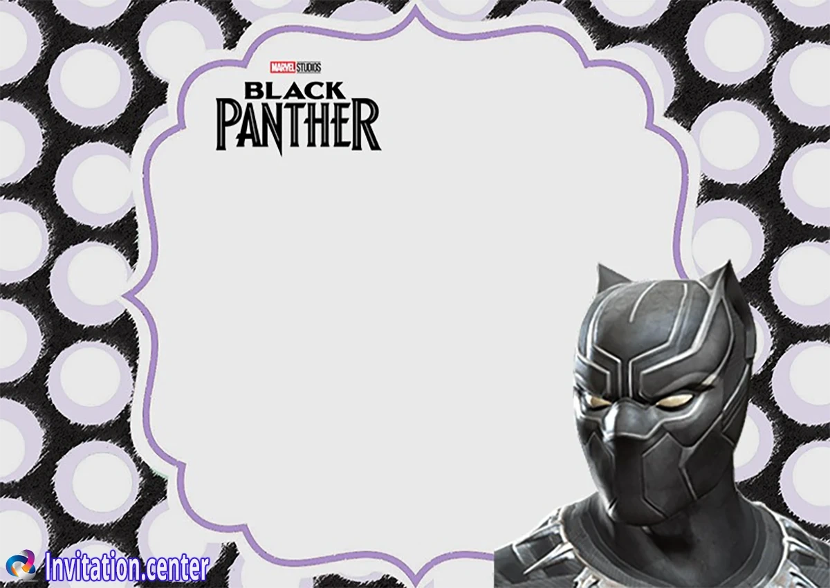 Free Black Panther Invitation Templates For Your Next Event within Free Printable Black Panther Invitations