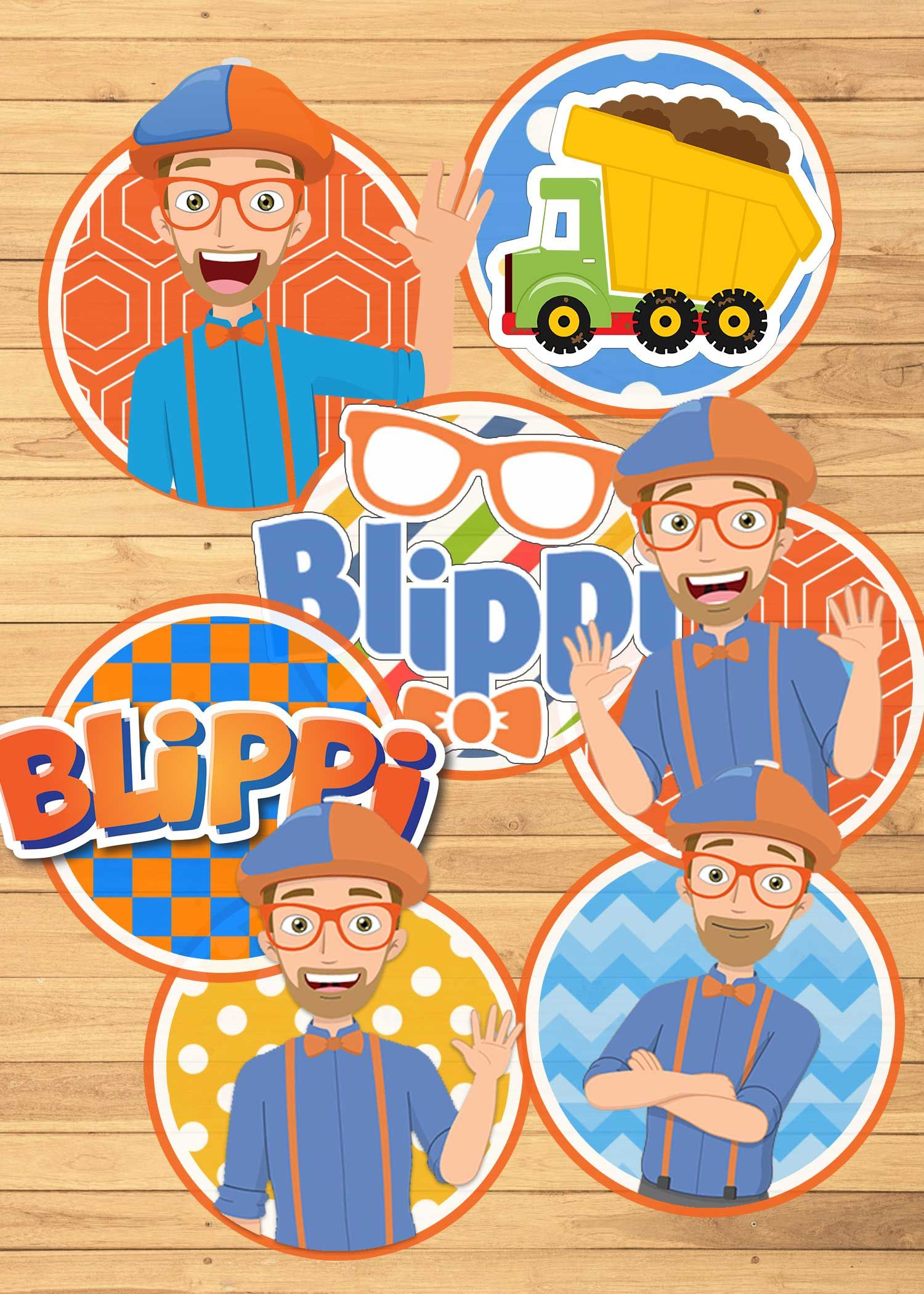 Free Blippi Printable Cupcake Toppers intended for Free Printable Blippi Cake Topper