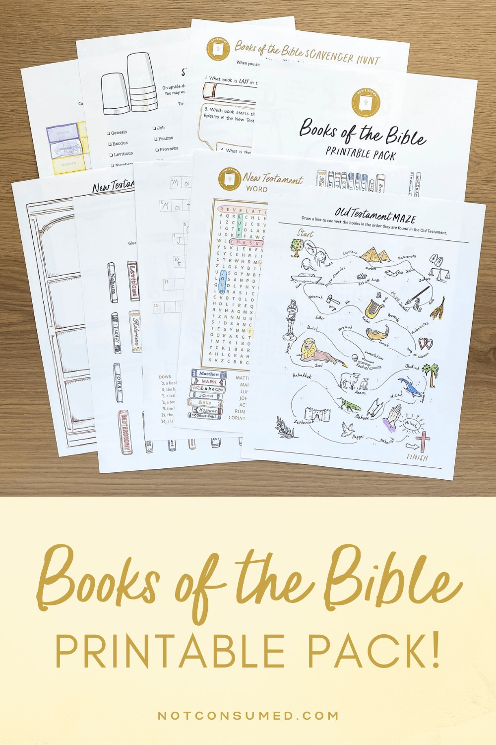 Free Books Of The Bible Printable: 7 Ways To Make Memorizing Fun! throughout Free Books Of The Bible Printable