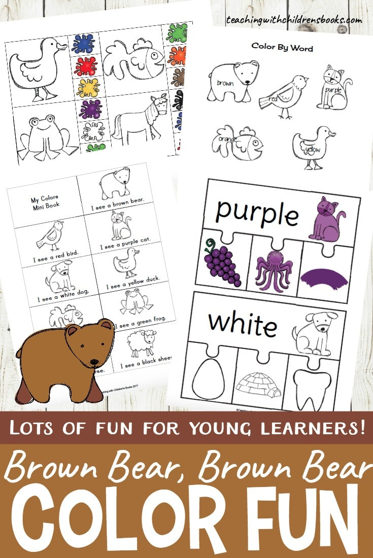 Free Brown Bear Brown Bear Color Identification Printables regarding Free Brown Bear Printables