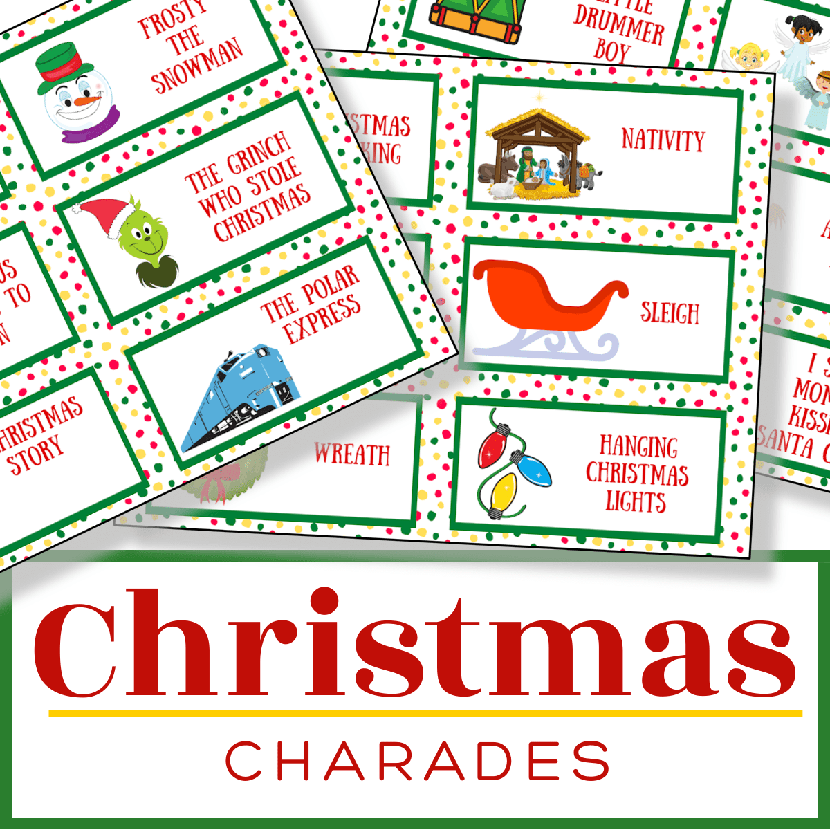 Free Christmas Charades Printable - Organized 31 inside Free Printable Christmas Charades