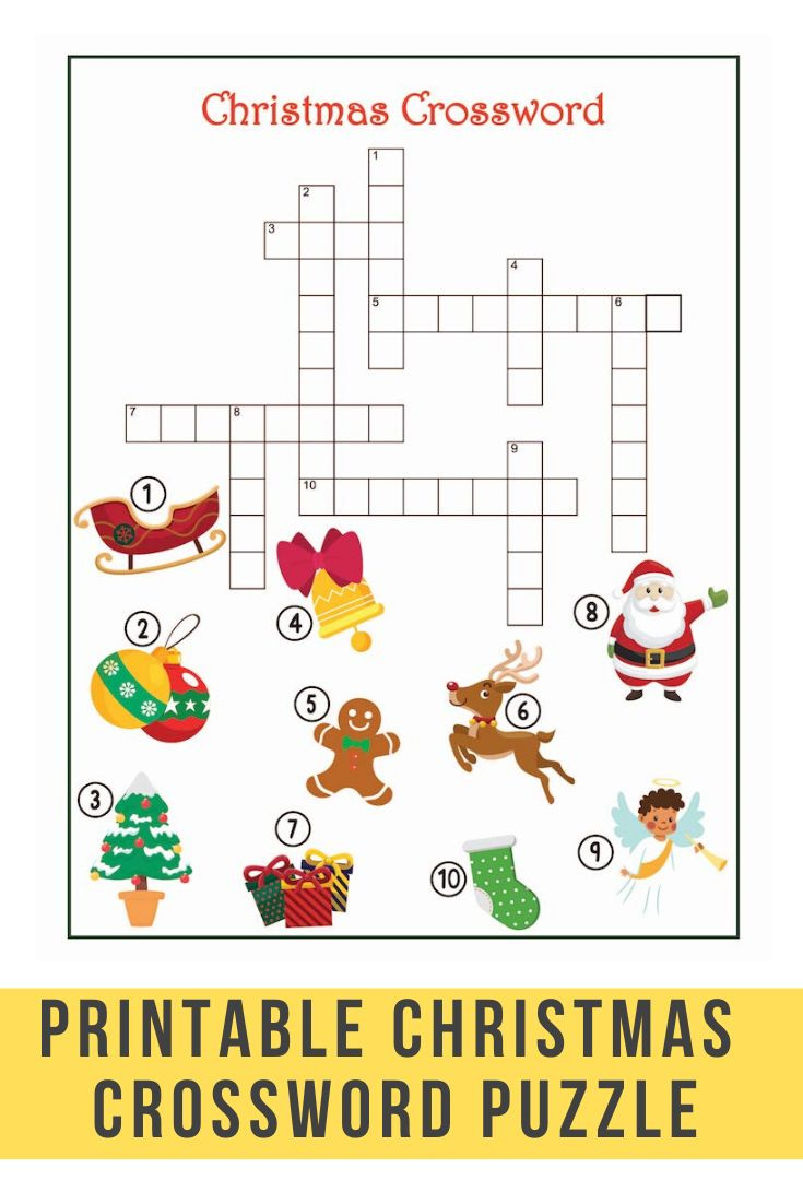 Free Christmas Printable Crossword Puzzle throughout Free Christmas Printable Crossword Puzzles