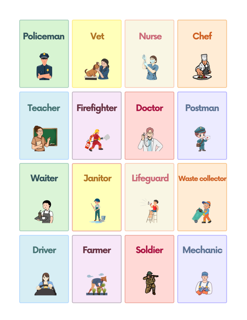 Free Community Helpers Flashcards For Autism And Speech Therapy in Free Printable Community Helpers Flashcards