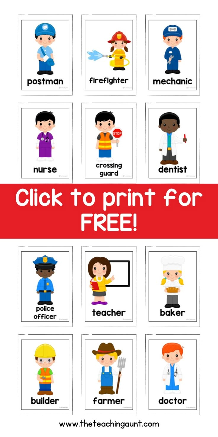 Free Community Helpers Flashcards Pdf pertaining to Free Printable Community Helpers Flashcards