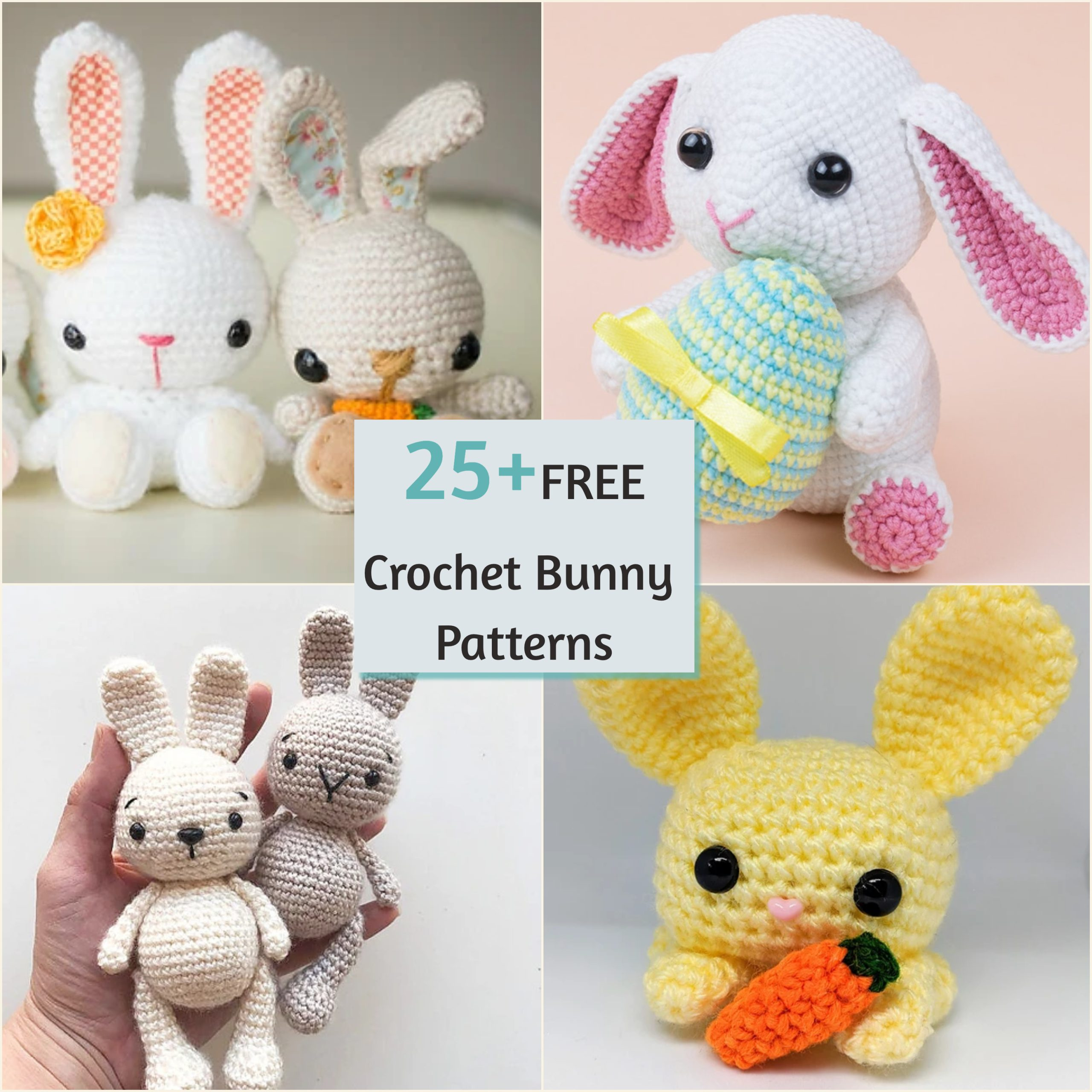 Free Crochet Bunny Pattern Ideas. 25+ Free Patterns! throughout Free Printable Crochet Bunny Pattern