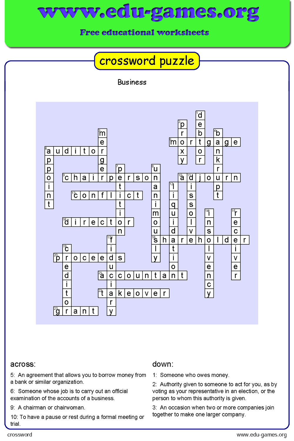 Free Crossword Maker For Kids - The Printable Worksheets Creator for Make a Crossword Free Printable