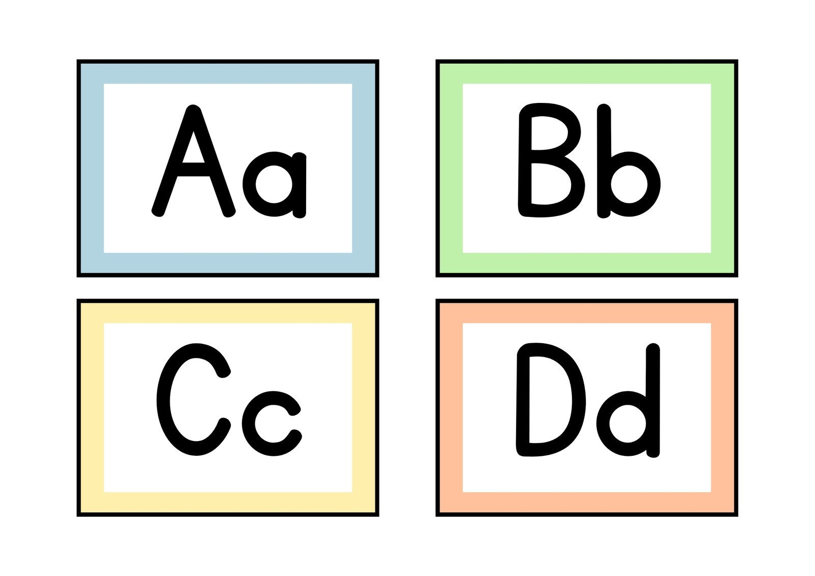 Free Customizable Alphabet Flashcard Templates | Canva throughout Free Printable Alphabet Flashcards Upper And Lower Case