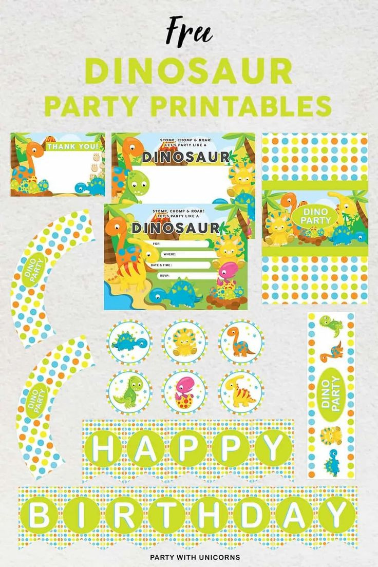 Free Dinosaur Party Printables with regard to Free Printable Dinosaur Party