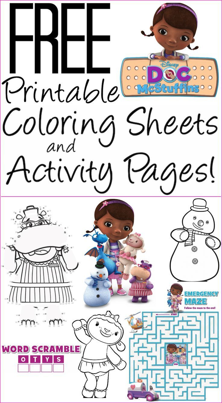 Free Doc Mcstuffins Coloring Pages, Activity Sheets: Print Them Now! regarding Free Printable Doc Mcstuffins Printables