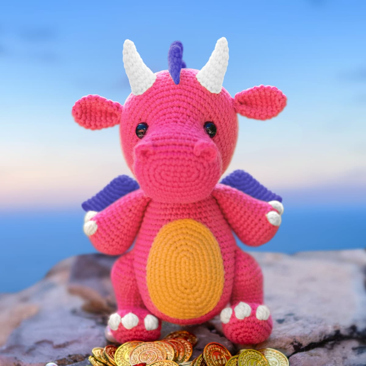 Free Dragon Crochet Pattern 🐲 in Printable Free Crochet Dragon Pattern