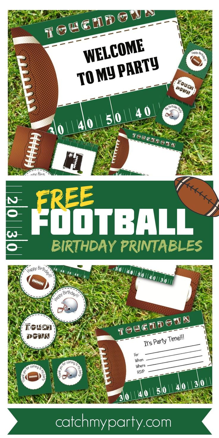 Free Football Birthday Party Printables regarding Free Printable Football Party Printables