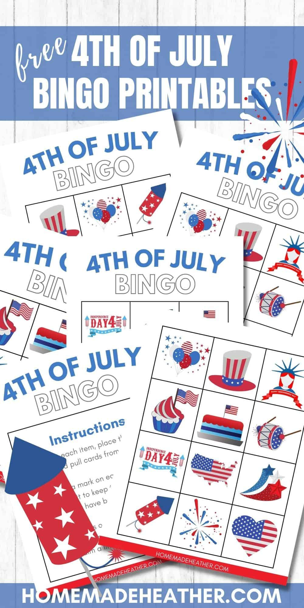 Free Fourth Of July Bingo Printables » Homemade Heather pertaining to 4th of July Bingo Free Printable