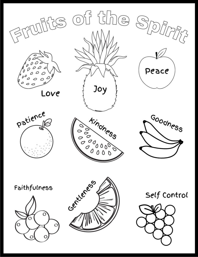 Free Fruit Of The Spirit Printables in Fruits of the Spirit Printable Free