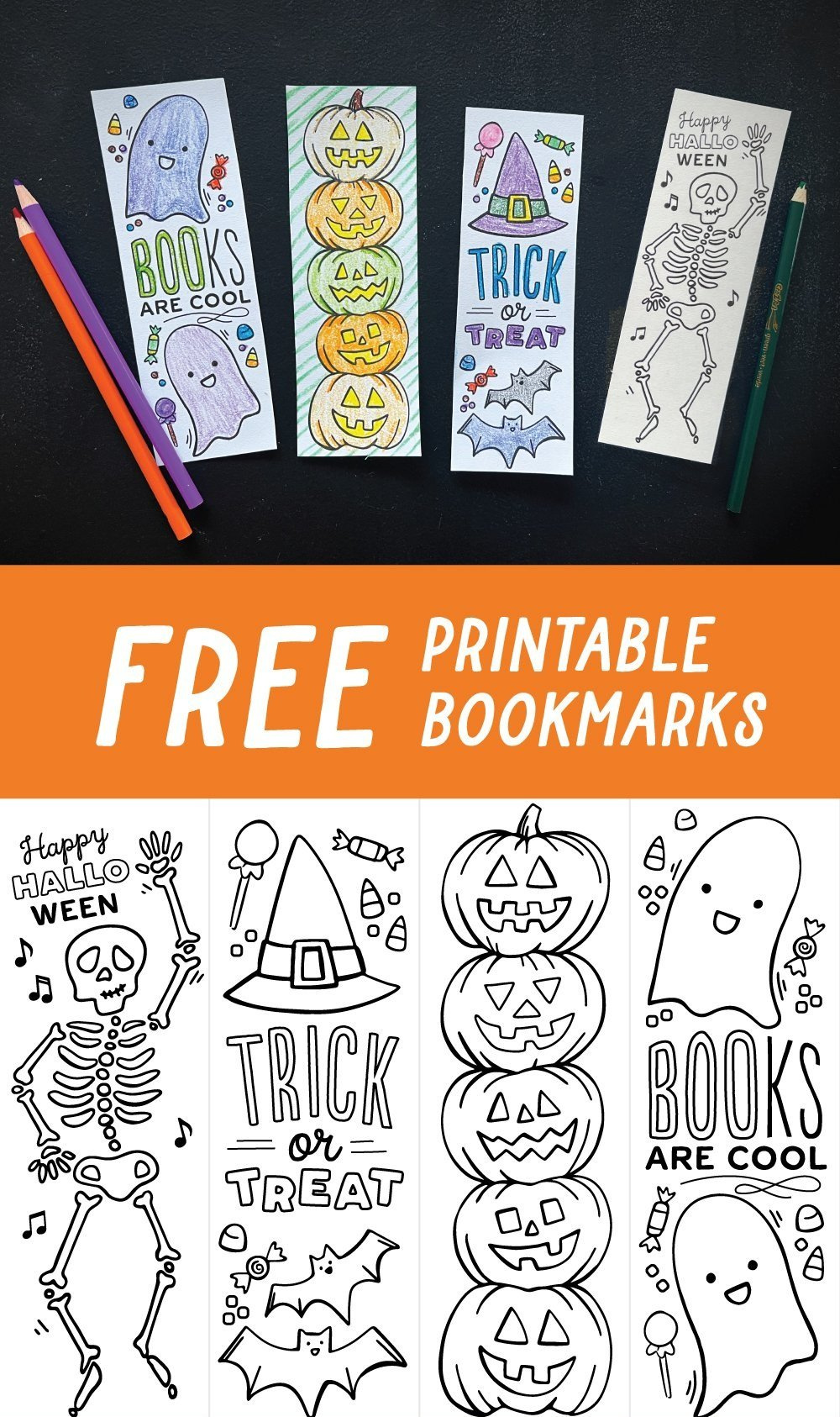 Free Halloween Bookmarks — Jessie Steury in Free Printable Halloween Bookmarks