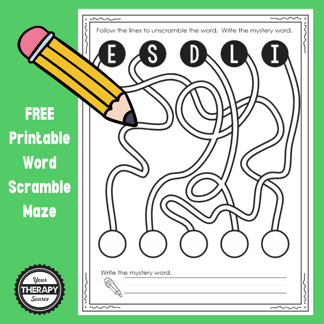 Free Handwriting Worksheets - Your Therapy Source for Free Printable Occupational Therapy Handwriting Worksheets