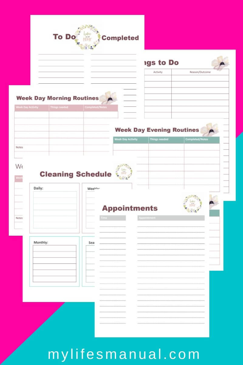 Free Home Organizing Printables - Easily Organize Your Home And regarding Free Home Management Printables