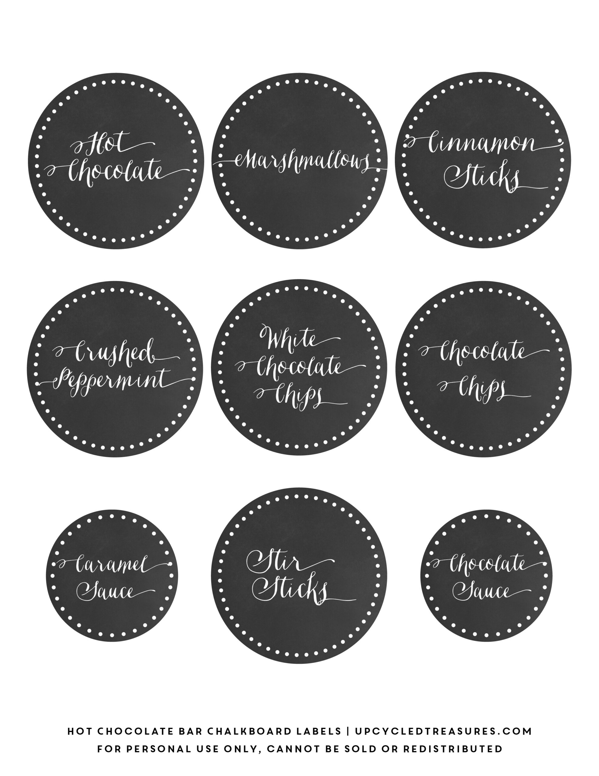 Free Hot Chocolate Bar Labels | Mountain Modern Life % intended for Free Printable Hot Chocolate Tags