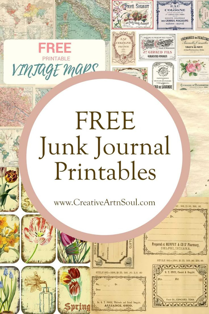 Free Junk Journal Printables in Junk Journal Printables Free