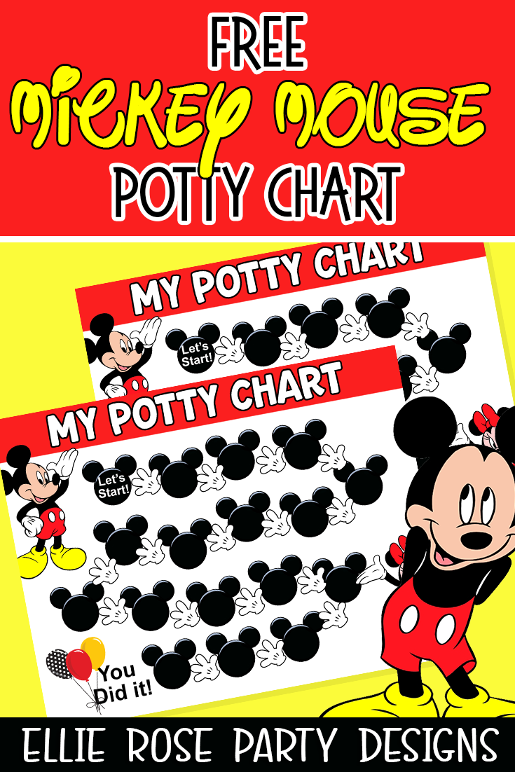 Free Mickey Mouse Potty Training Chart with Free Printable Mickey Mouse Potty Training Chart