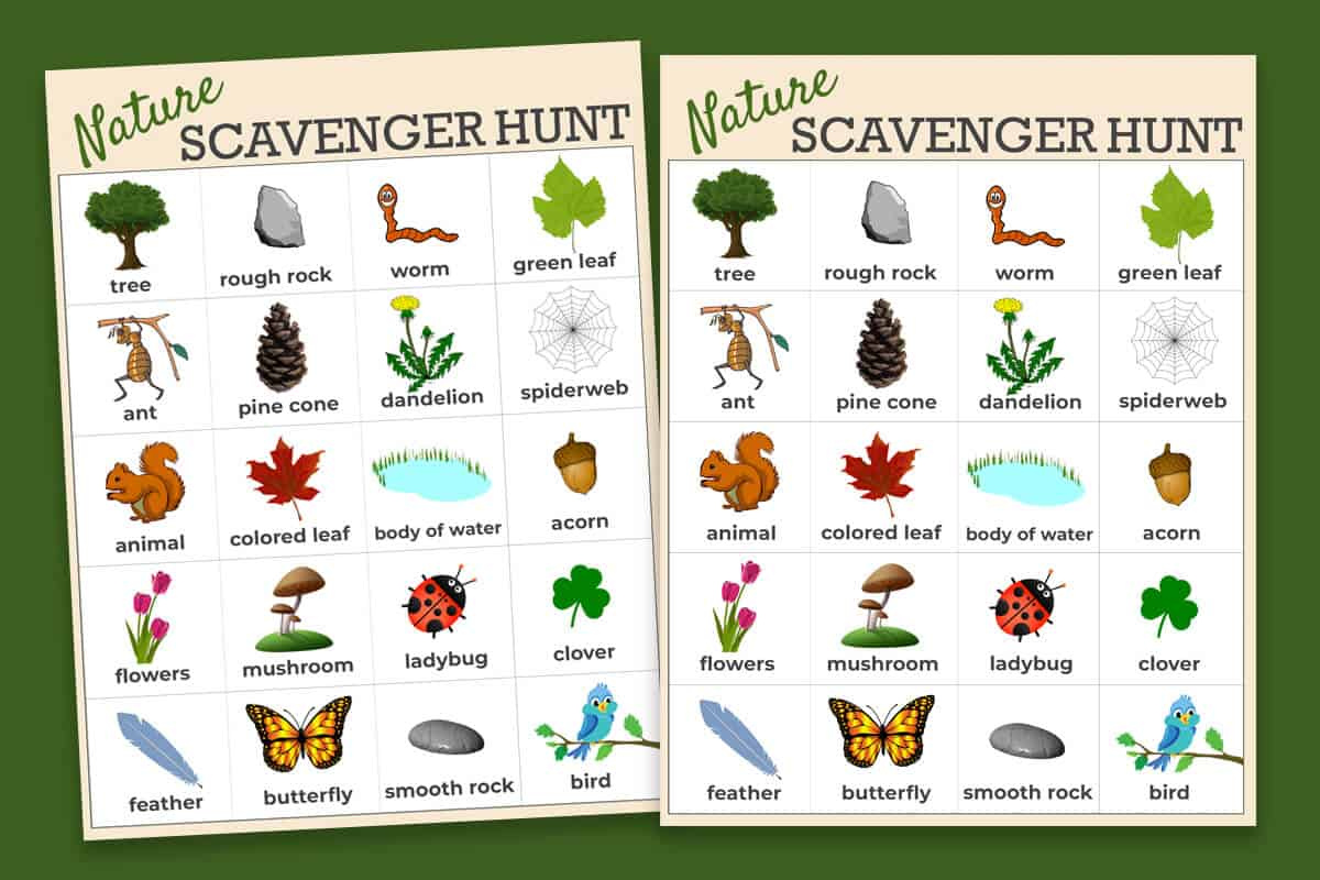 Free Nature Scavenger Hunt Printable | Mrs. Merry within Free Printable Nature Scavenger Hunt