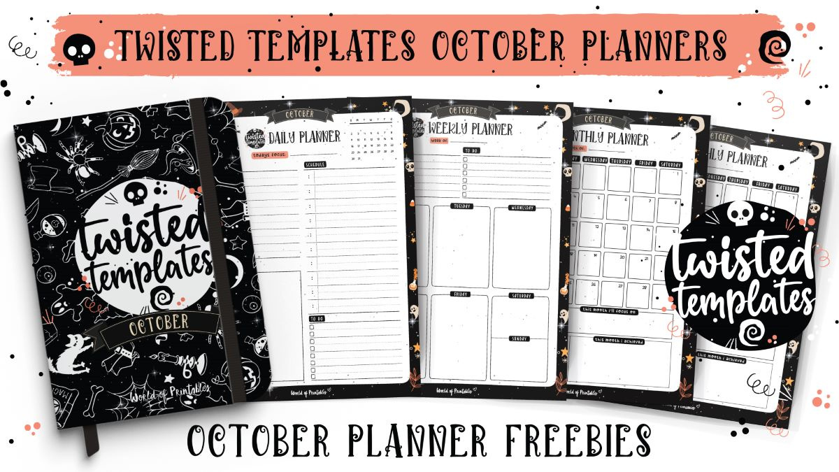 Free October Witchy Planners - World Of Printables throughout Free Witchy Planner Printables