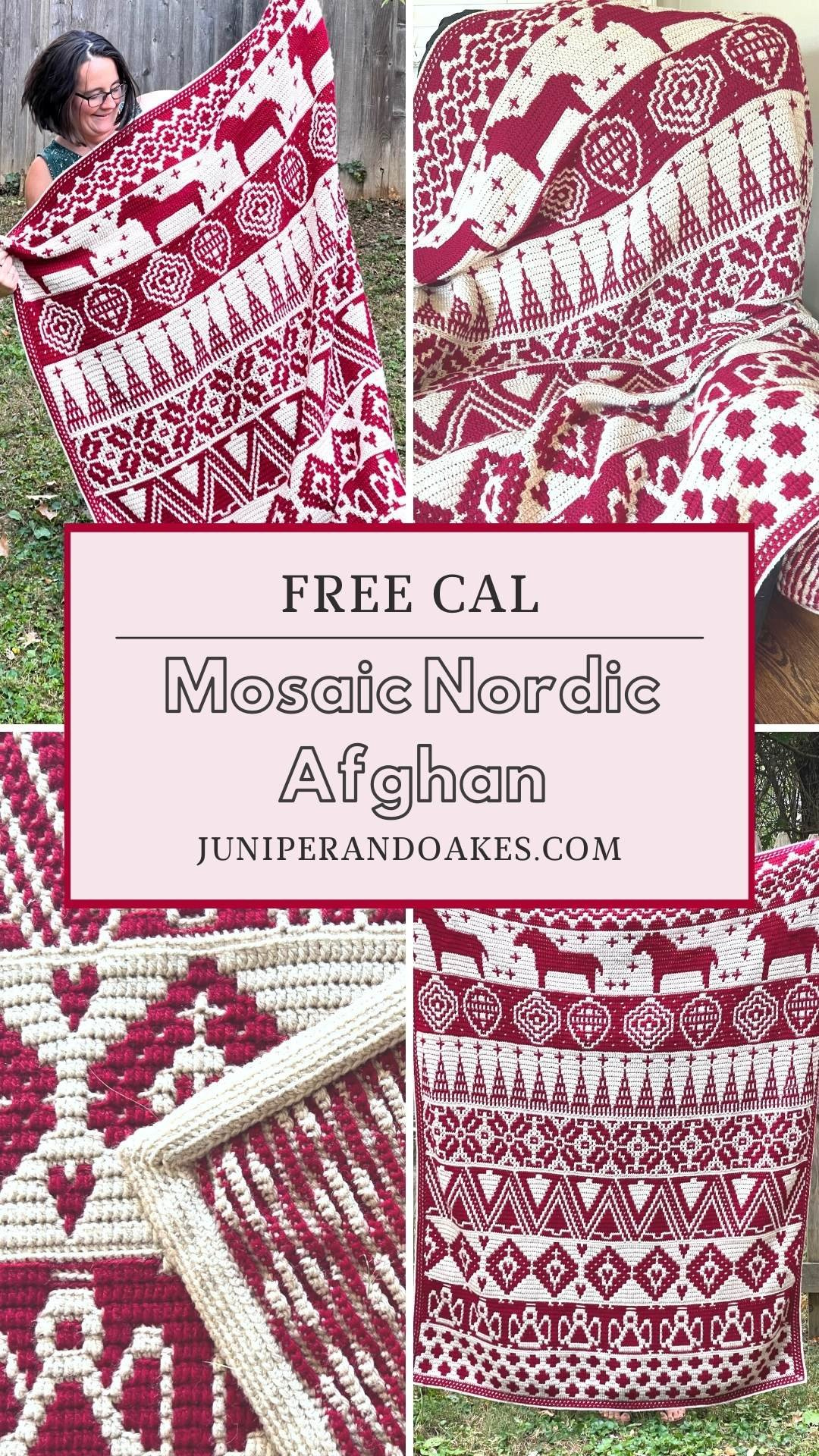 Free Overlay Mosaic Crochet Chart - Hygge Cross - Mosaic Nordic for Free Printable Mosaic Crochet Patterns