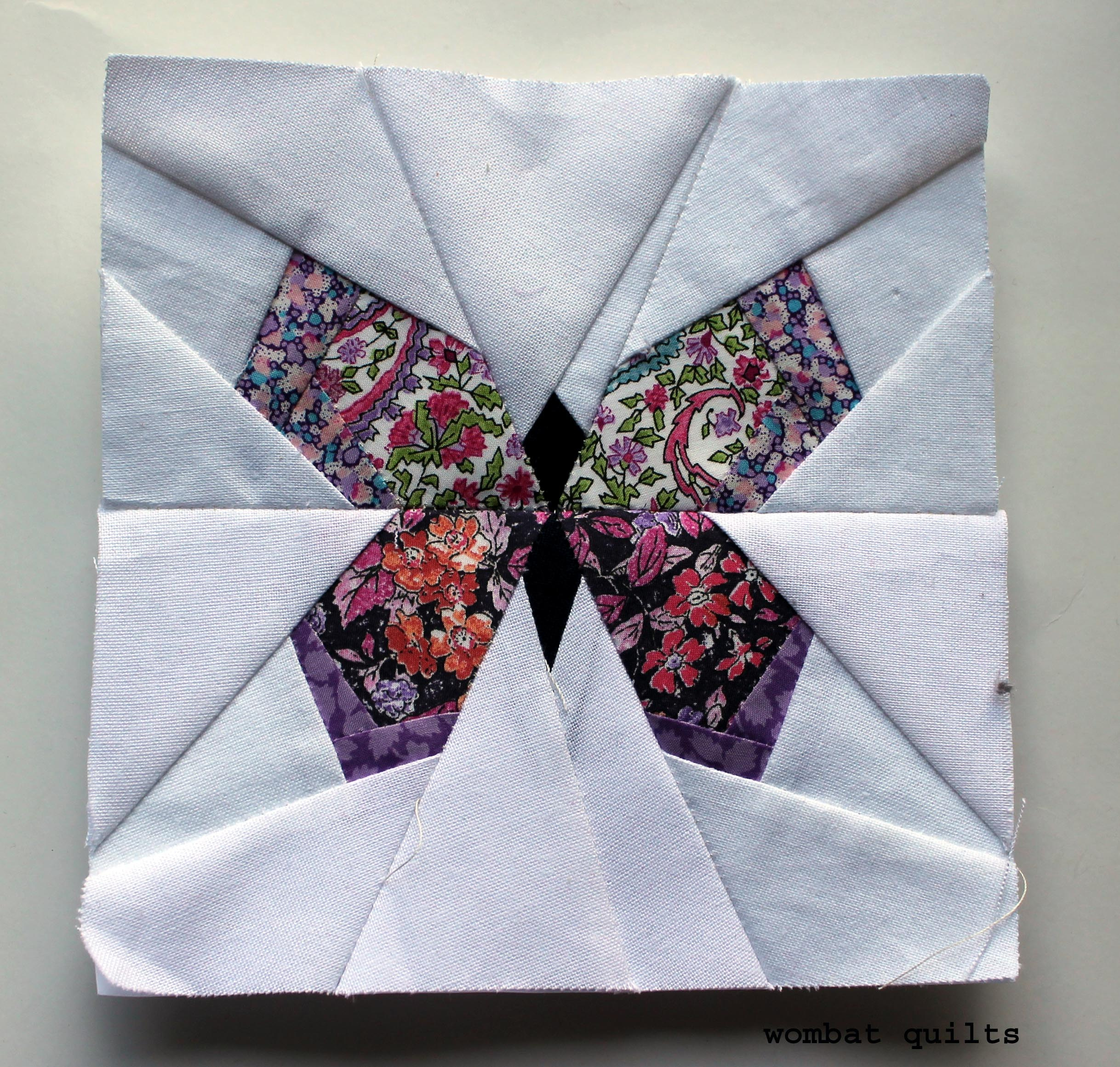 Free Paper Piecing Patterns | Wombat Quilts intended for Free Printable Paper Piecing