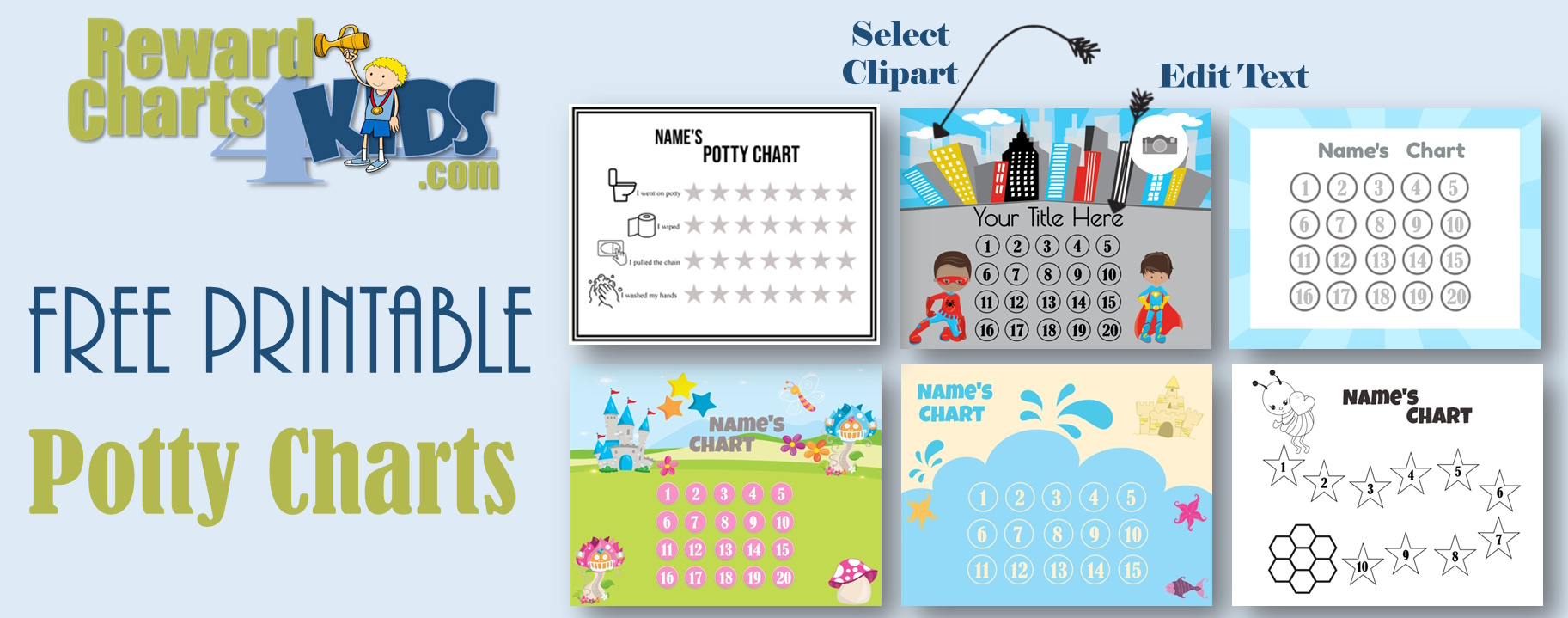 Free Potty Training Chart | Customize Online &amp;amp; Print At Home in Potty Train Chart Free Printable