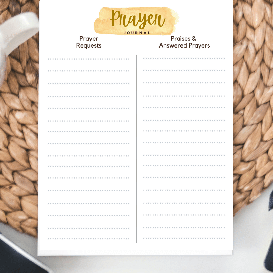 Free Prayer Journal Pages throughout Prayer Journal Printables Free