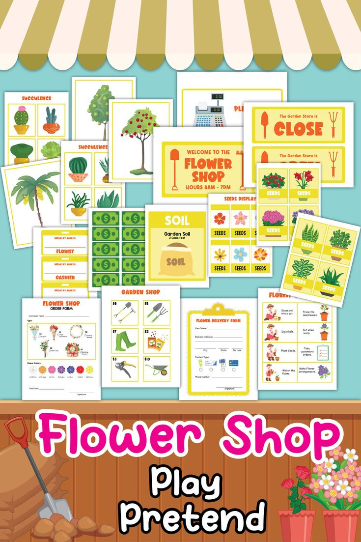 Free Preschool Pretend Play Plant Store Printable Bundle For Kids intended for Flower Shop Dramatic Play Free Printables