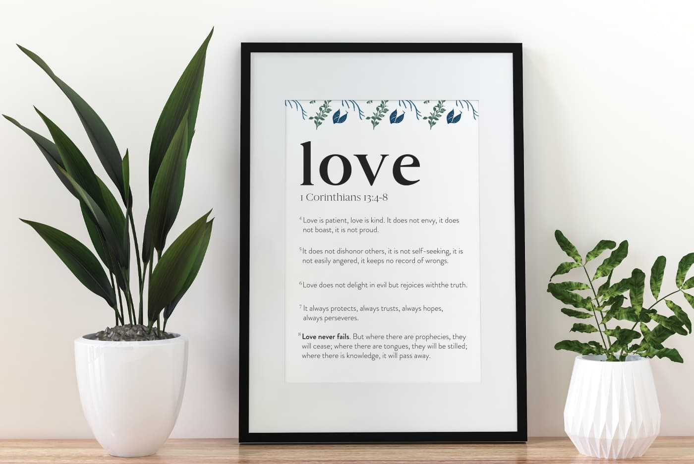 Free Printable 1 Corinthians 13:4-8 Bible Verse - Favorite Printables with regard to 1 Corinthians 13 Free Printable