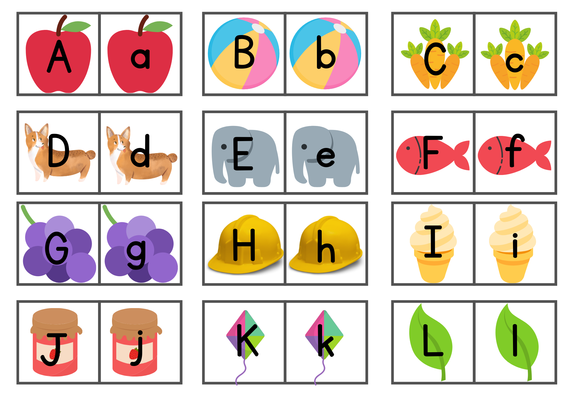 Free Printable Abc Memory Matching Game - Lovinghomeschool throughout Memory Game Free Printable