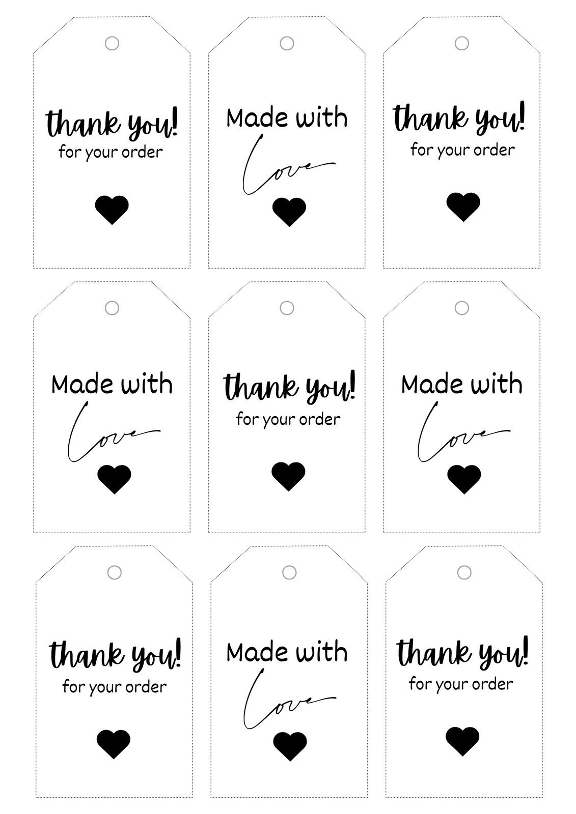 Free, Printable And Customizable Gift Tag Templates | Canva pertaining to Free Thank You Tags Printable