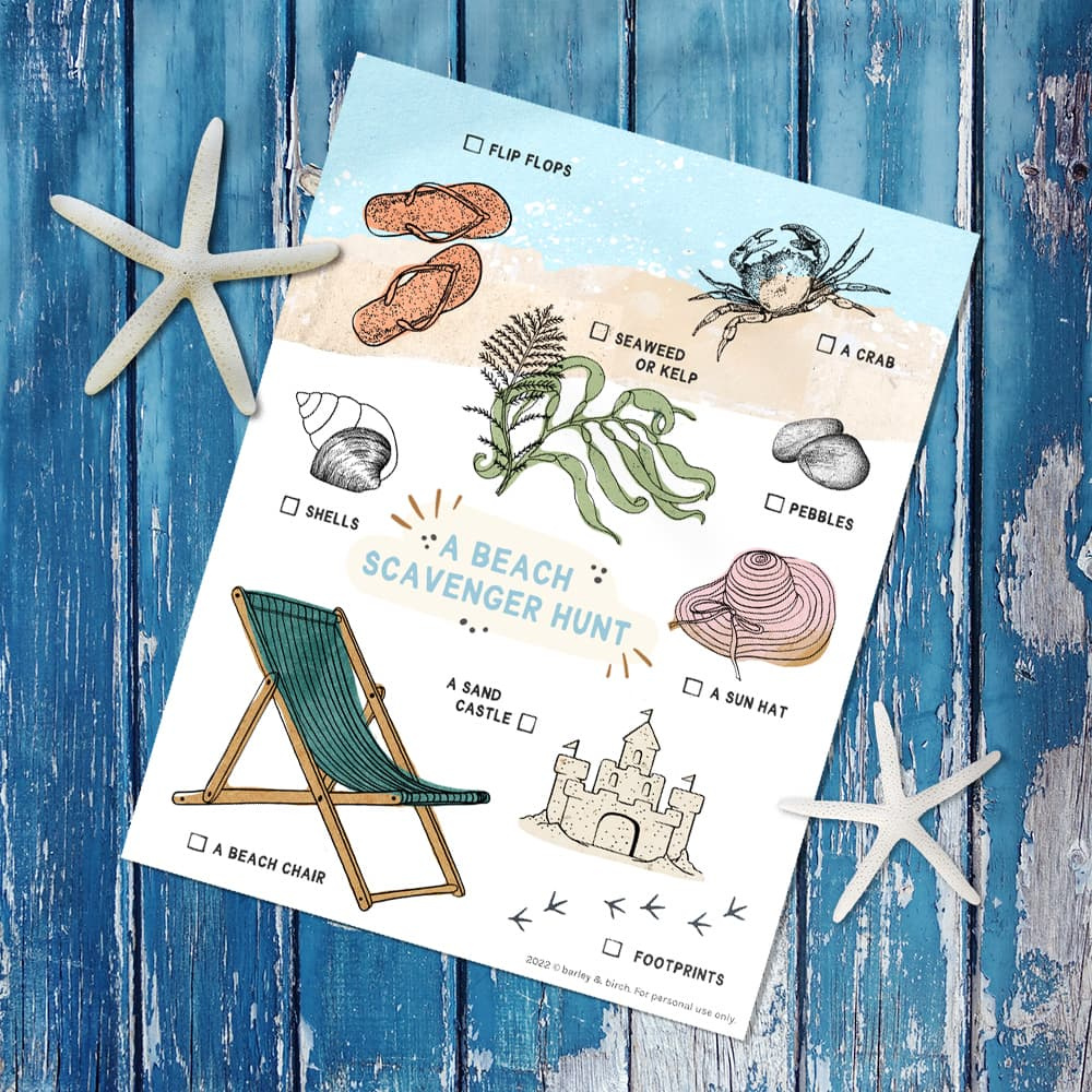 Free Printable Beach Scavenger Hunts For Kids Of All Ages with regard to Free Printable Beach Scavenger Hunt