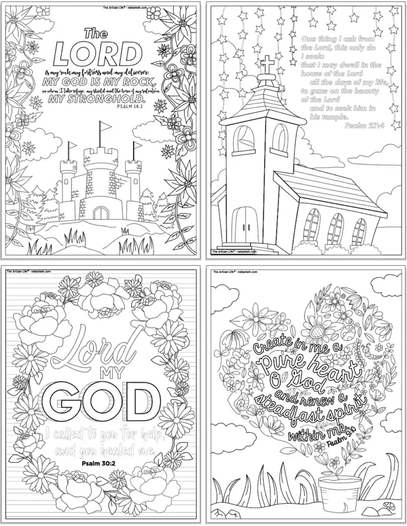 Free Printable Bible Psalm Coloring Pages inside Free Printable Psalm Coloring Pages