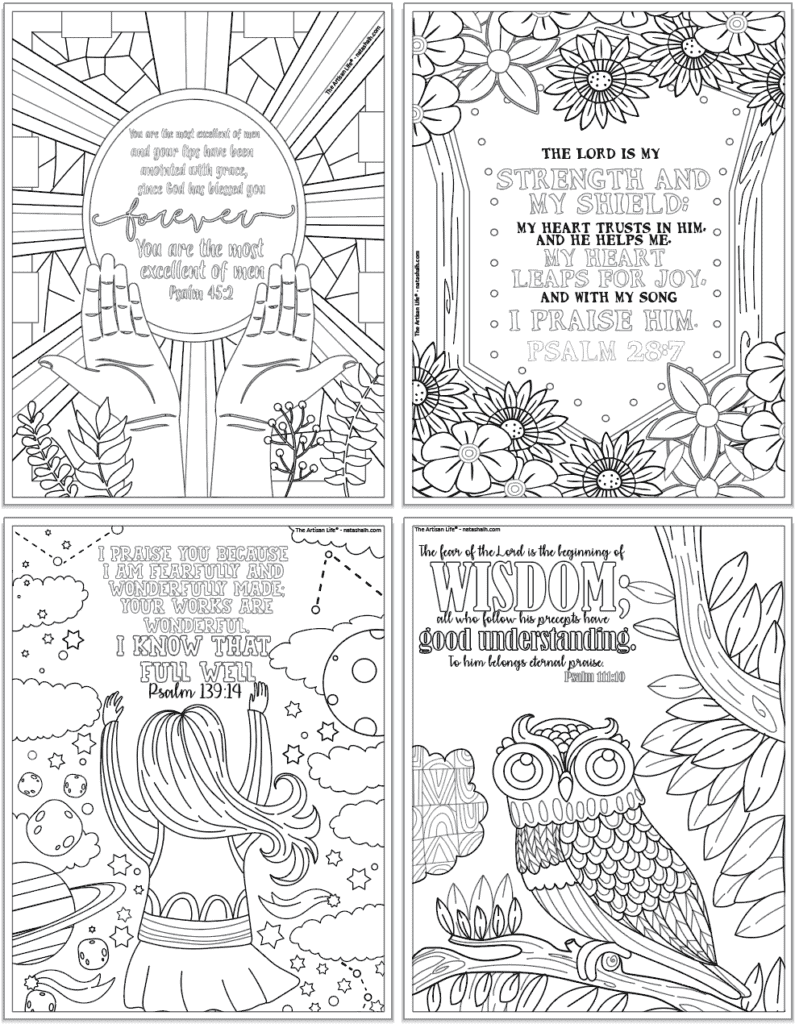 Free Printable Bible Psalm Coloring Pages - The Artisan Life regarding Free Printable Psalm Coloring Pages