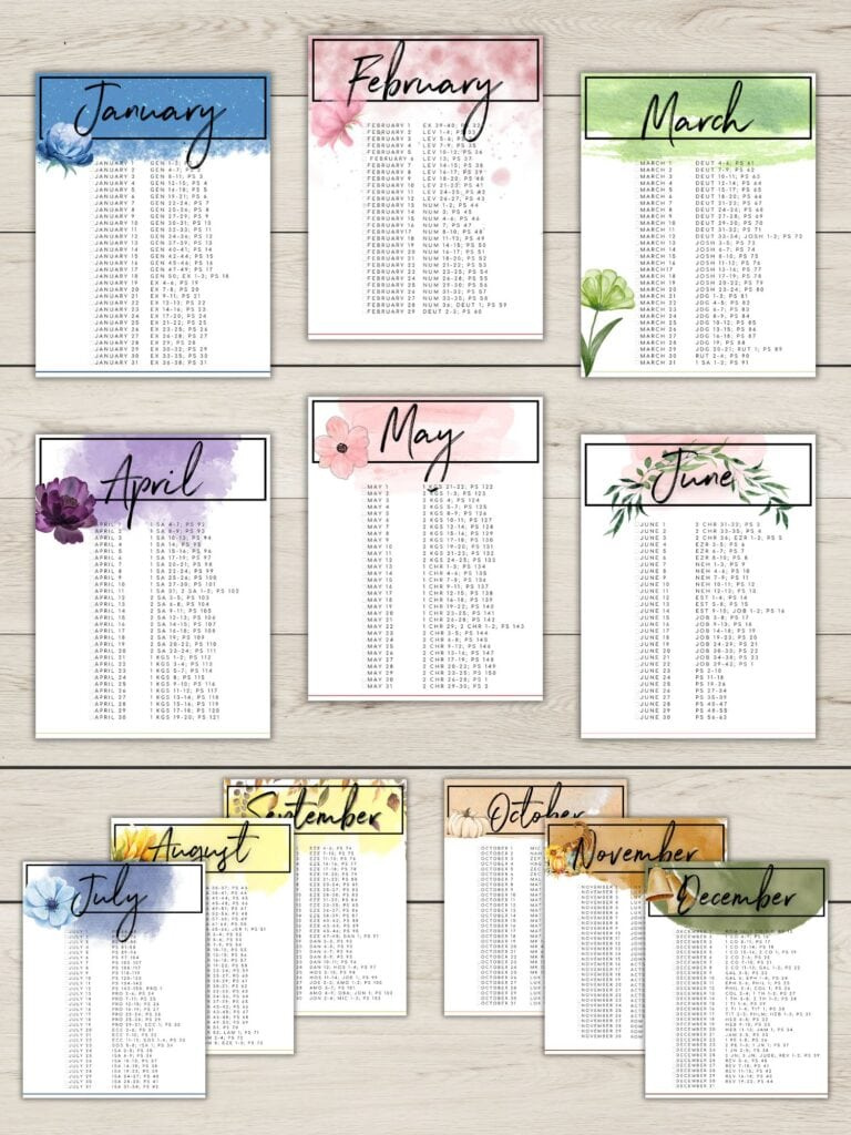 Free Printable Bible Reading Plans | Healing Home intended for Free Printable Bible Reading Schedule