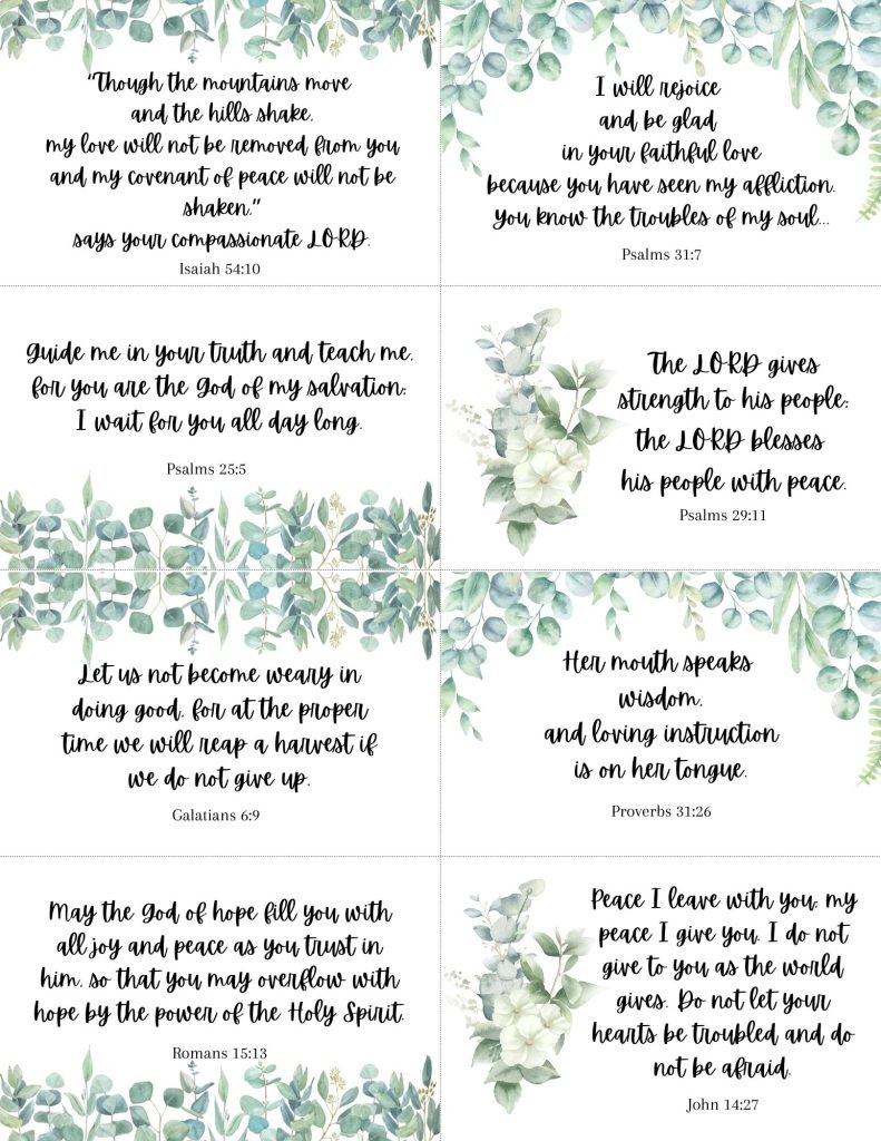 Free Printable Bible Verse Cards For Women regarding Free Printable Scripture Cards